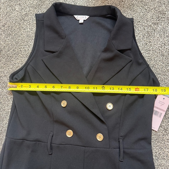 Nanette Lepore Double-Breasted Jumpsuit Black NWT $138 Size 12 Missing Belt - Picture 13 of 16
